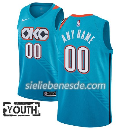 Kinder NBA Oklahoma City Thunder Trikot 2018-19 Nike City Edition Blau Swingman - Benutzerdefinierte